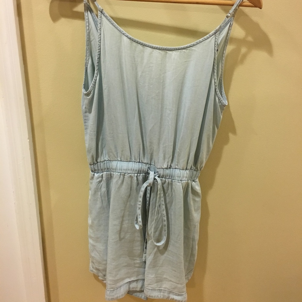 Baby Blue denim romper